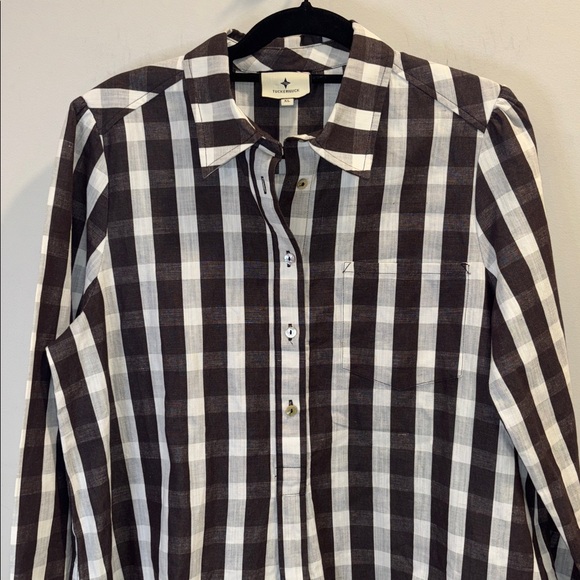 Tuckernuck Espresso Check Callahan Dress Extra Large - Picture 11 of 11